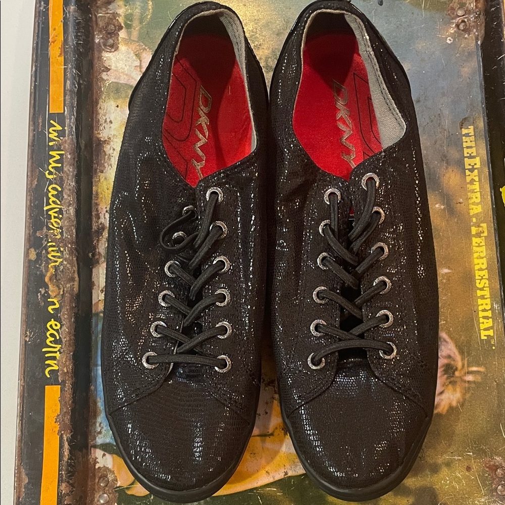 DKNY Black Shimmer Women’s Sneakers